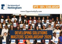 Developing Solutions Masters Scholarship At Nottingham University UK